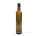 250ml round shape amber glass olive oil bottle